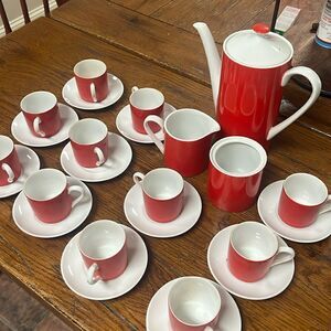 Vintage teapot and teacup